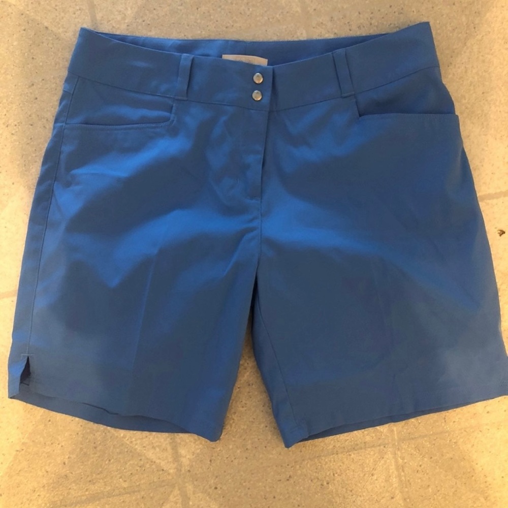 Blue adidas golf shorts